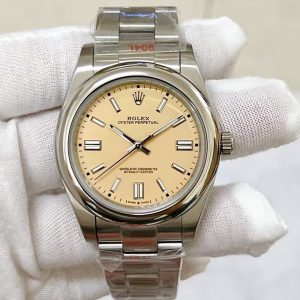 Replica 2025 Rolex Oyster Perpetual Beige Dial New25042, 3 sizes available