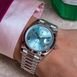 Replica Rolex Day Date 40MM Blue Dial Watch CloneP315013